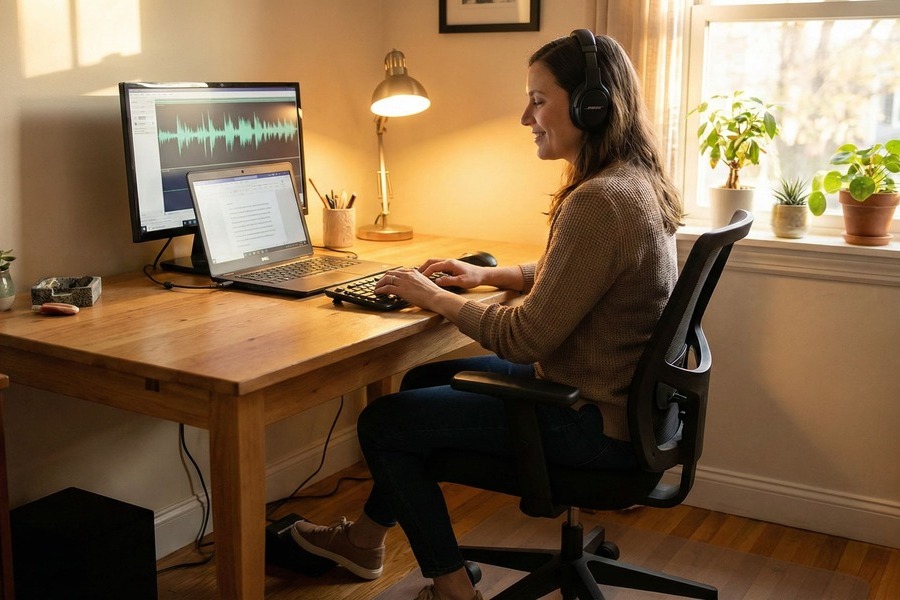 多言語の音声を原語で文字化するイメージ